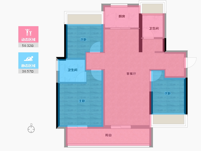 四川省-资阳市-优品道资溪学府-71.35-户型库-动静分区