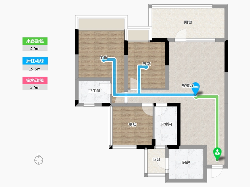 四川省-雅安市-西网蒙山府-88.30-户型库-动静线