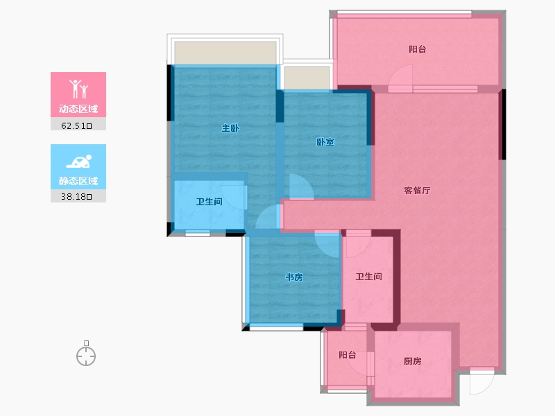 四川省-雅安市-西网蒙山府-88.30-户型库-动静分区