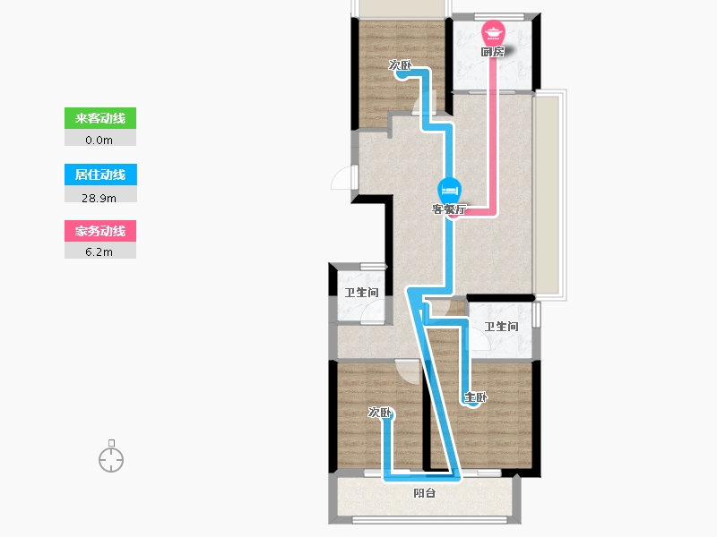 四川省-资阳市-多弗诚园-85.75-户型库-动静线