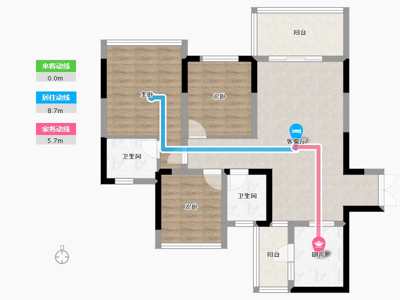 四川省-雅安市-西网江湾城-86.47-户型库-动静线