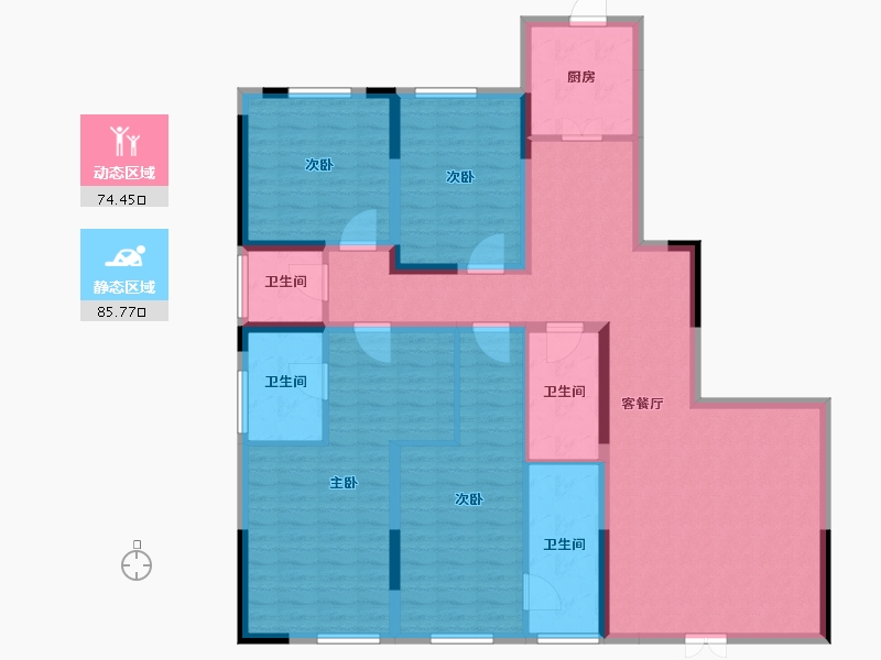 河南省-郑州市-永威上和府-144.23-户型库-动静分区