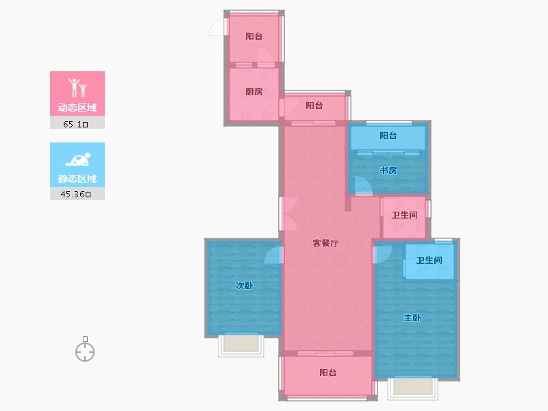 江西省-上饶市-红星美凯龙·尚品国际-98.40-户型库-动静分区