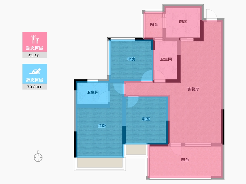 四川省-雅安市-西网蒙山府-88.88-户型库-动静分区