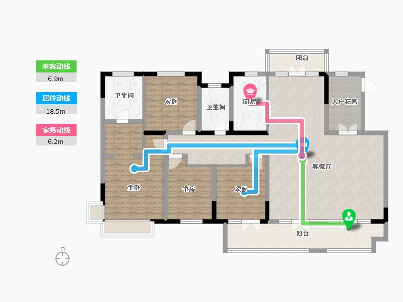 山东省-青岛市-檀府御园-150.00-户型库-动静线