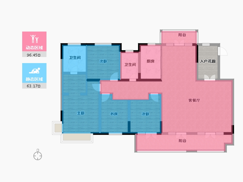 山东省-青岛市-檀府御园-150.00-户型库-动静分区