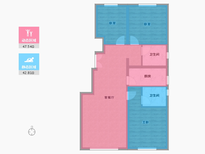 北京-北京市-中国铁建梧桐浅山-81.00-户型库-动静分区