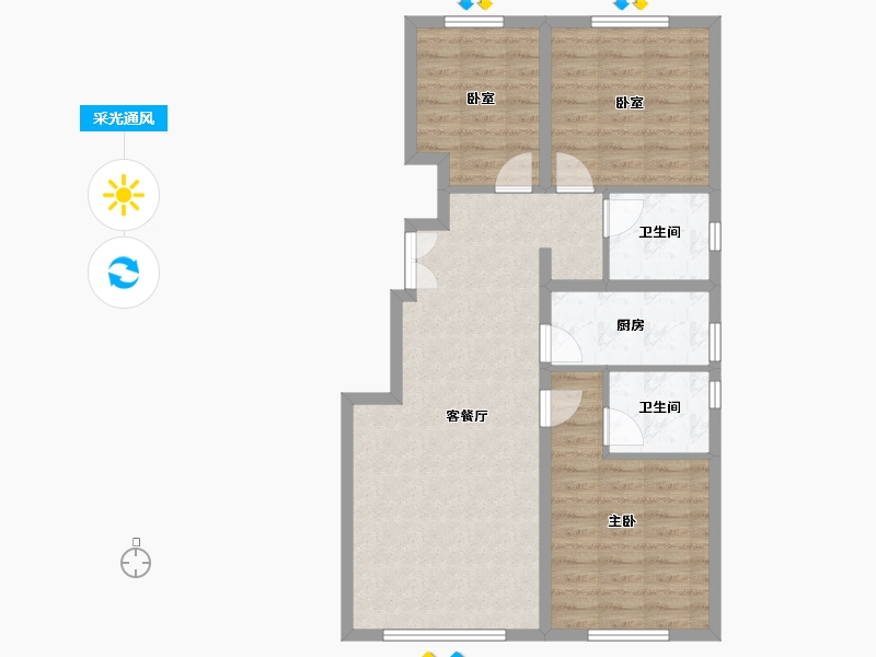 北京-北京市-中国铁建梧桐浅山-81.00-户型库-采光通风