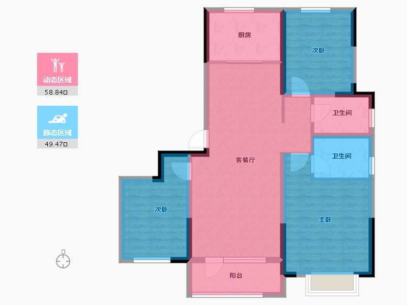 山东省-青岛市-胶州湾·空港新城-97.00-户型库-动静分区