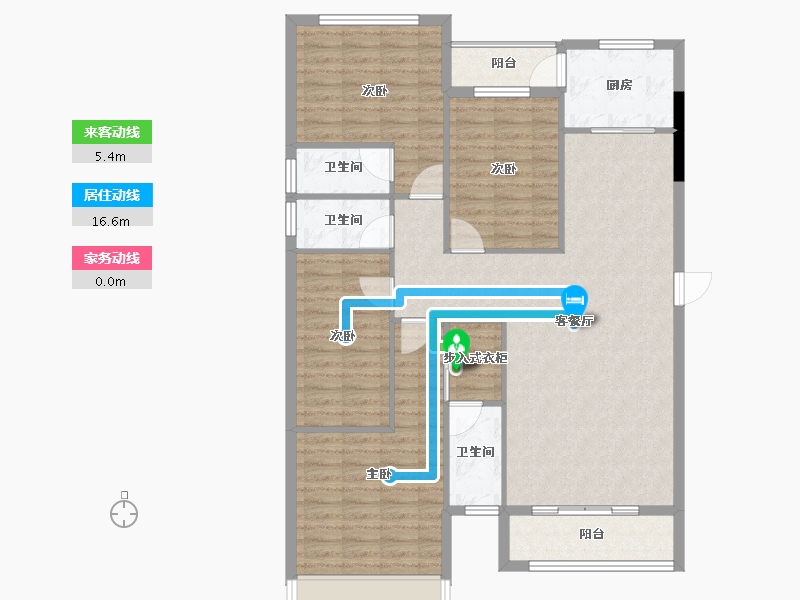 广东省-梅州市-鸿禧中心城尚园-119.20-户型库-动静线