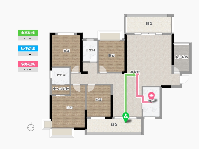 湖南省-郴州市-中港瓏熙府-130.52-户型库-动静线