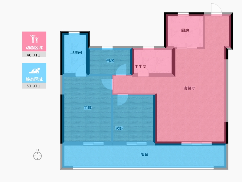 浙江省-温州市-云创上城-91.20-户型库-动静分区