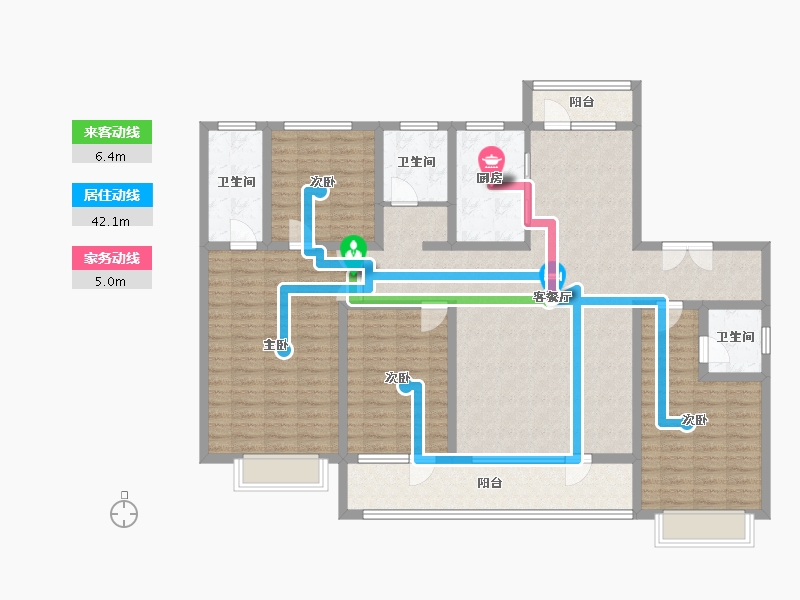 河北省-石家庄市-弘石湾尚府-154.17-户型库-动静线