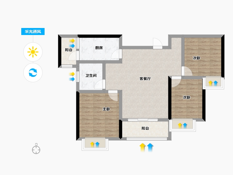 贵州省-铜仁市-铜仁·恒大山湖郡-78.35-户型库-采光通风