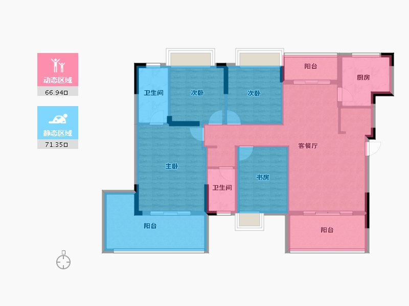 贵州省-铜仁市-仁山公园-124.71-户型库-动静分区