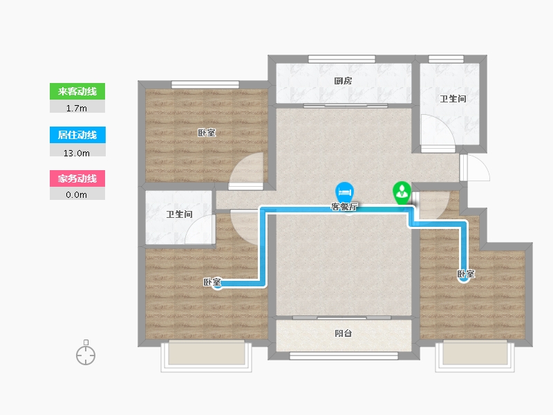 山东省-菏泽市-陶城怡景-99.78-户型库-动静线