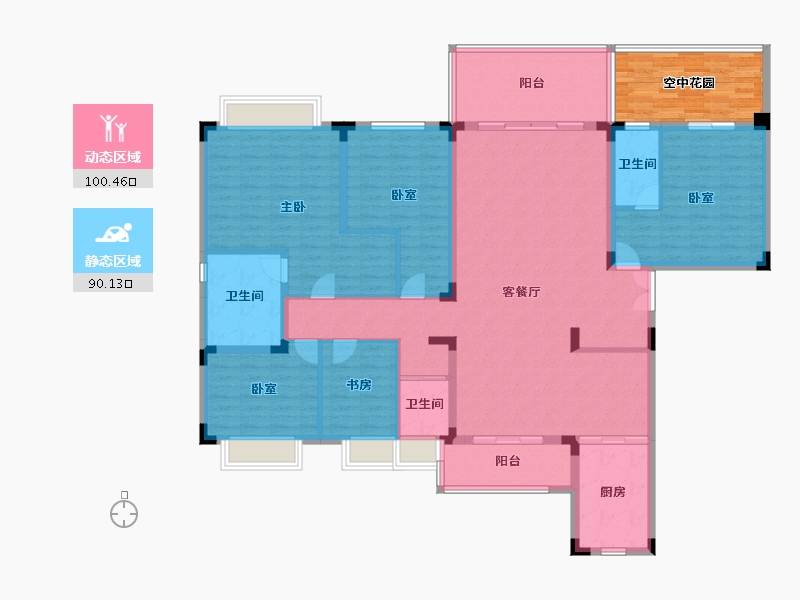 湖南省-郴州市-临武碧桂园-184.25-户型库-动静分区