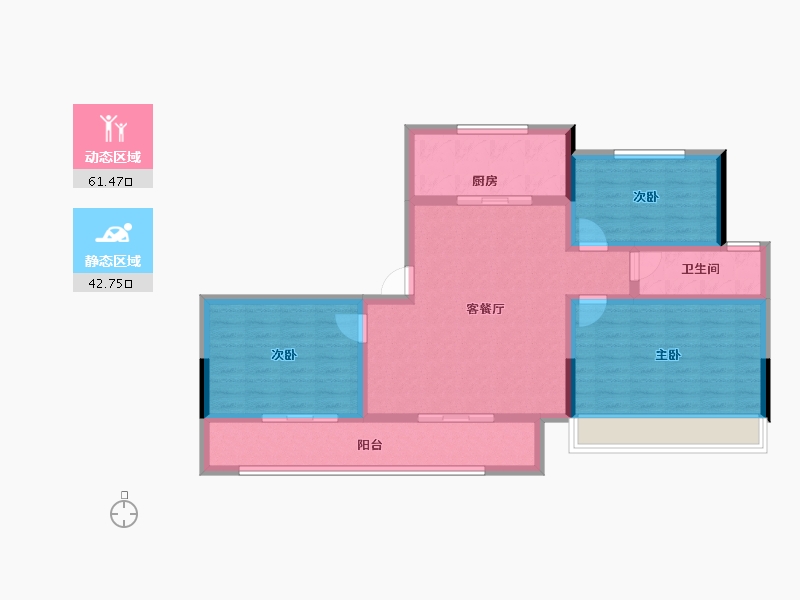 安徽省-宣城市-发能翰林苑-92.96-户型库-动静分区