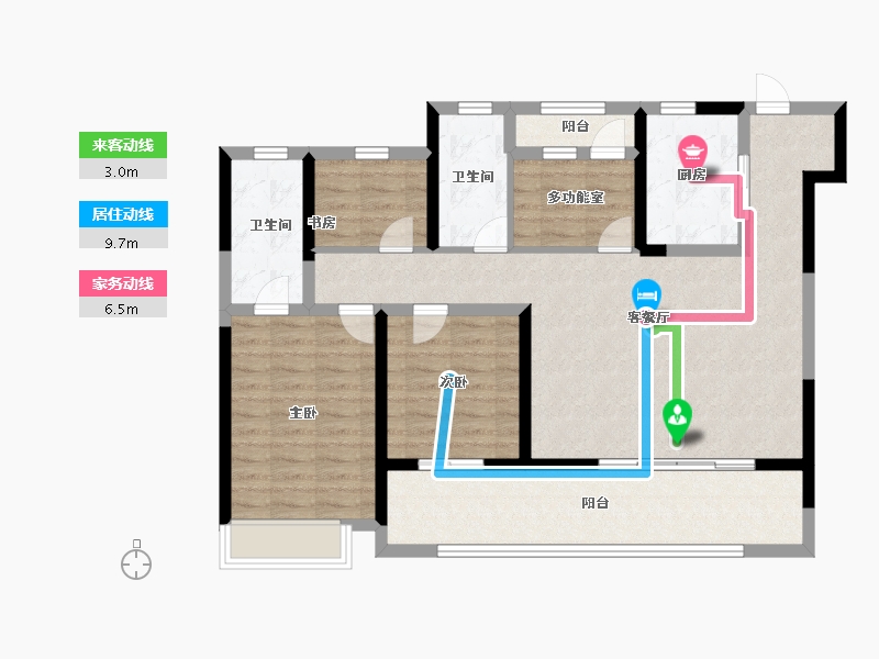 浙江省-温州市-云创上城-102.40-户型库-动静线