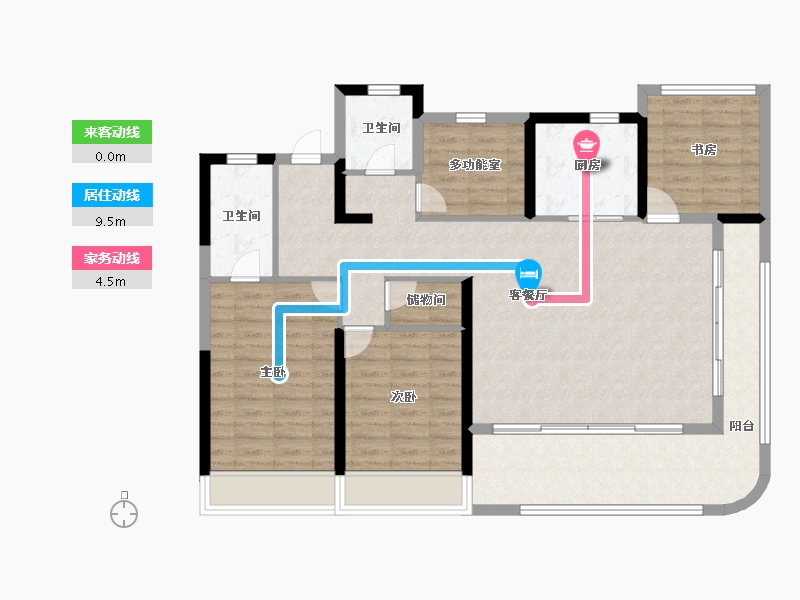 浙江省-温州市-云创上城-114.40-户型库-动静线