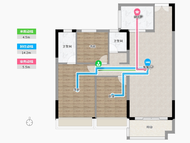 湖南省-郴州市-新东方锦绣庄园-97.04-户型库-动静线