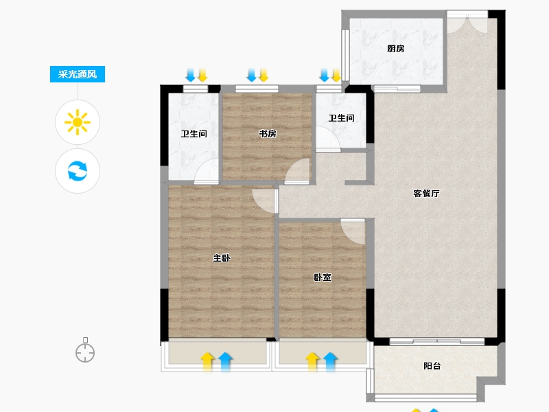 湖南省-郴州市-新东方锦绣庄园-97.04-户型库-采光通风