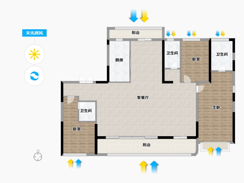 浙江省-温州市-天樾玺-187.98-户型库-采光通风