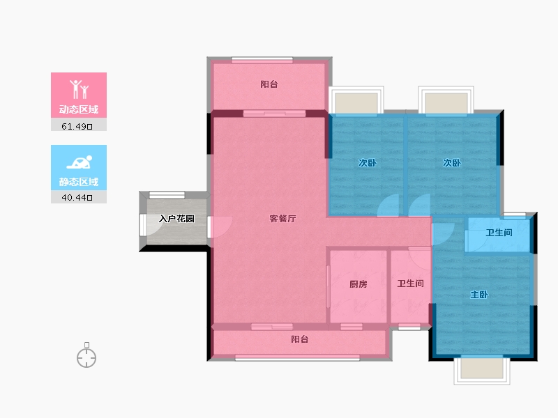 广东省-河源市-新城豪庭-95.77-户型库-动静分区