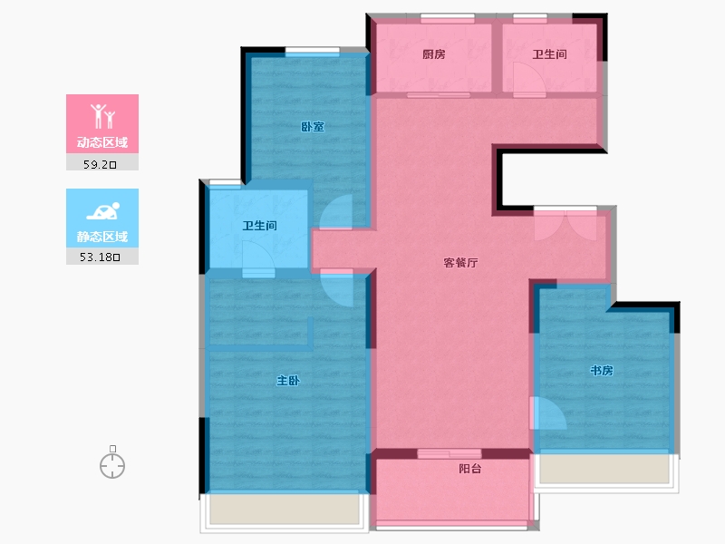 河南省-许昌市-融创观河宸院-100.00-户型库-动静分区