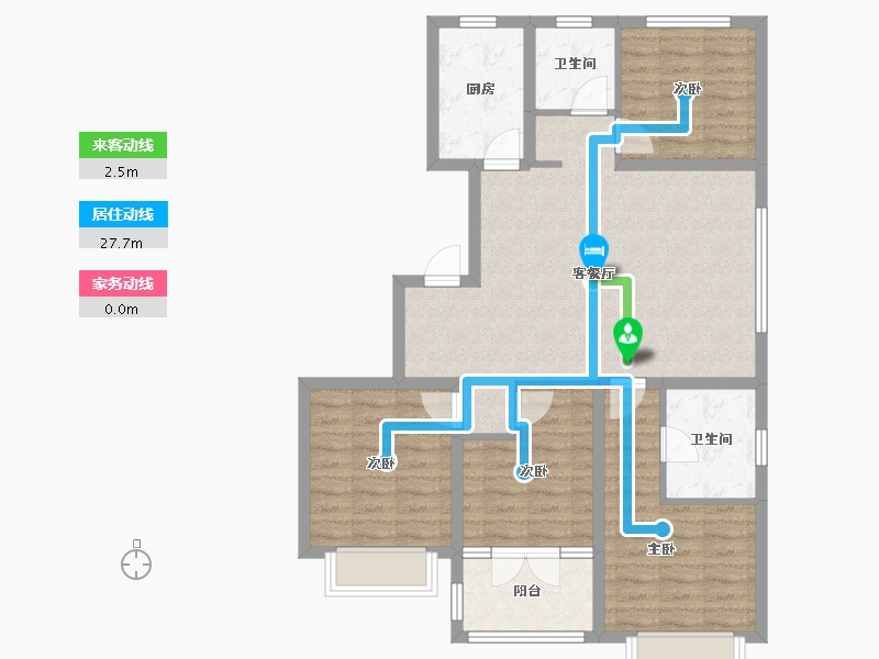 山东省-潍坊市-邦泰天璞-93.05-户型库-动静线