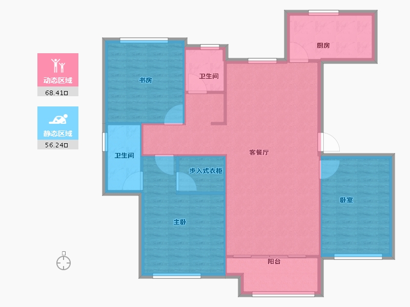 河南省-开封市-绿城·桃李春风-114.40-户型库-动静分区