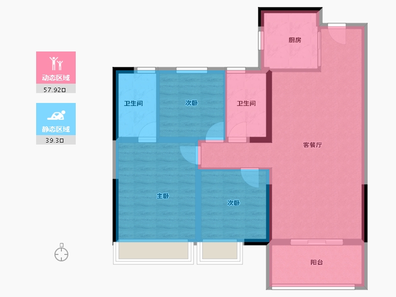 河南省-许昌市-融创观河宸院-87.20-户型库-动静分区