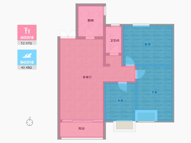 河北省-邢台市-盛世熙府大院-82.50-户型库-动静分区