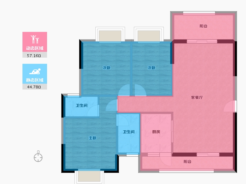 广东省-河源市-新城豪庭-92.23-户型库-动静分区