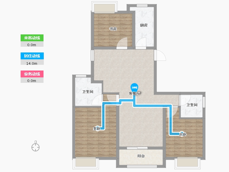 江苏省-苏州市-嘉骏峰庭-103.01-户型库-动静线