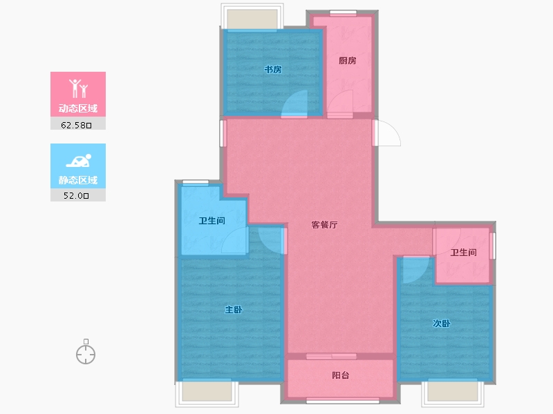 江苏省-苏州市-嘉骏峰庭-103.01-户型库-动静分区