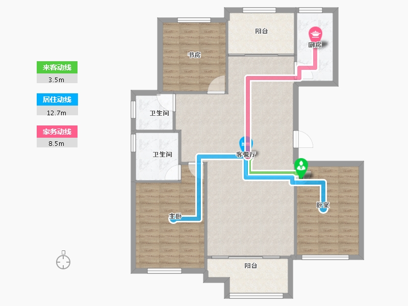 河南省-开封市-绿城·桃李春风-108.00-户型库-动静线