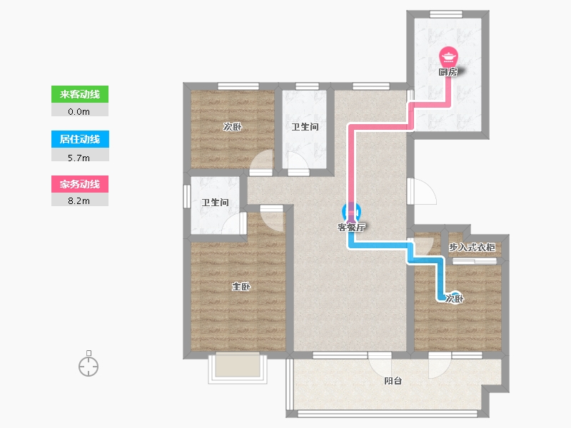 山东省-青岛市-瑞晟·上合苑-92.34-户型库-动静线