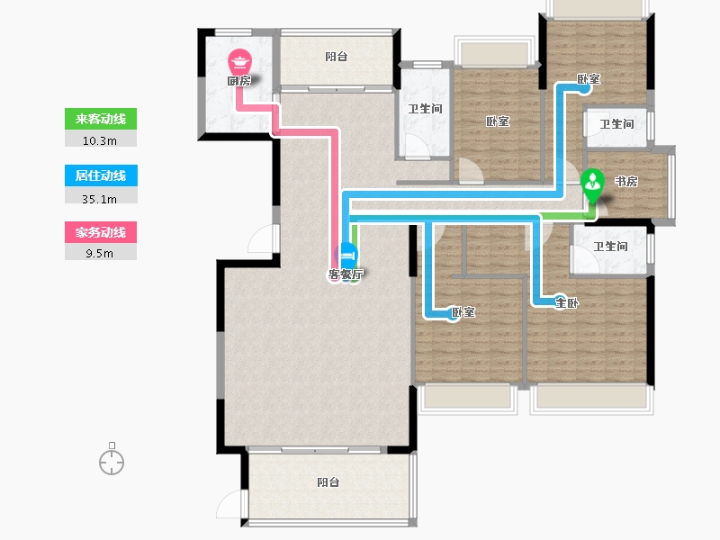 广东省-揭阳市-帝景城-176.39-户型库-动静线