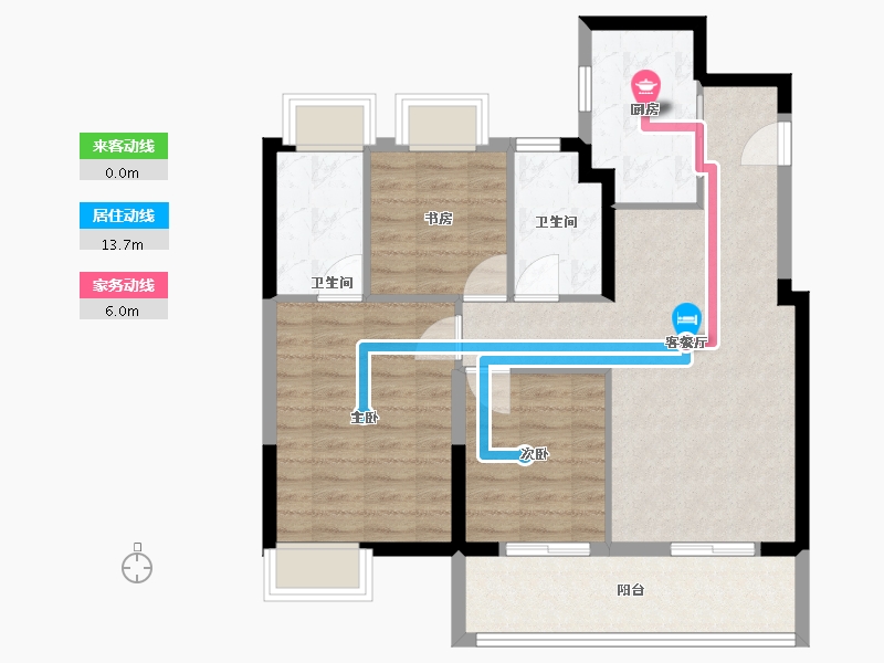 江苏省-苏州市-雅樾澜庭-82.00-户型库-动静线