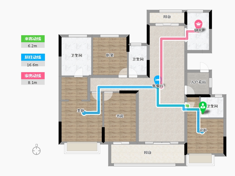 山东省-泰安市-绿景·桃李春风-140.00-户型库-动静线