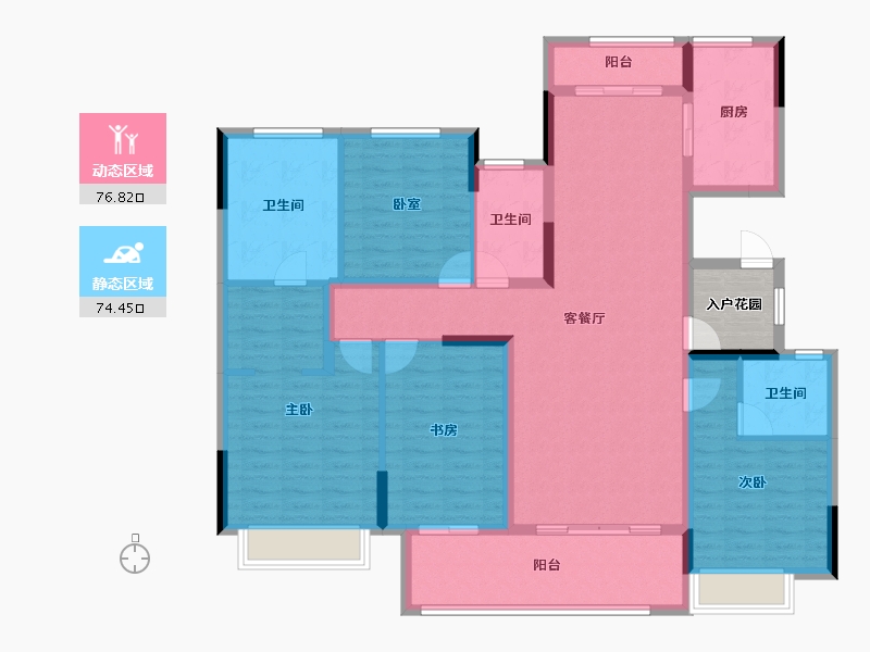 山东省-泰安市-绿景·桃李春风-140.00-户型库-动静分区