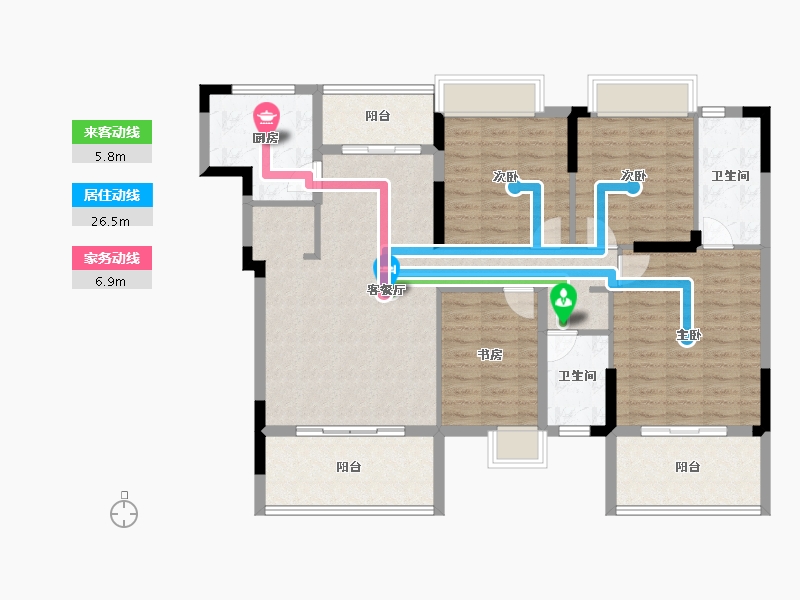 贵州省-铜仁市-仁山公园-119.46-户型库-动静线