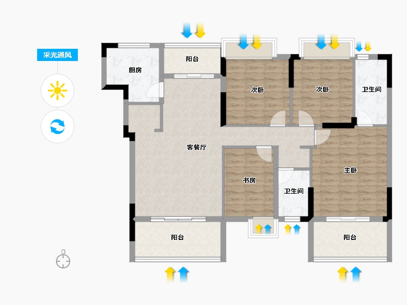 贵州省-铜仁市-仁山公园-119.46-户型库-采光通风