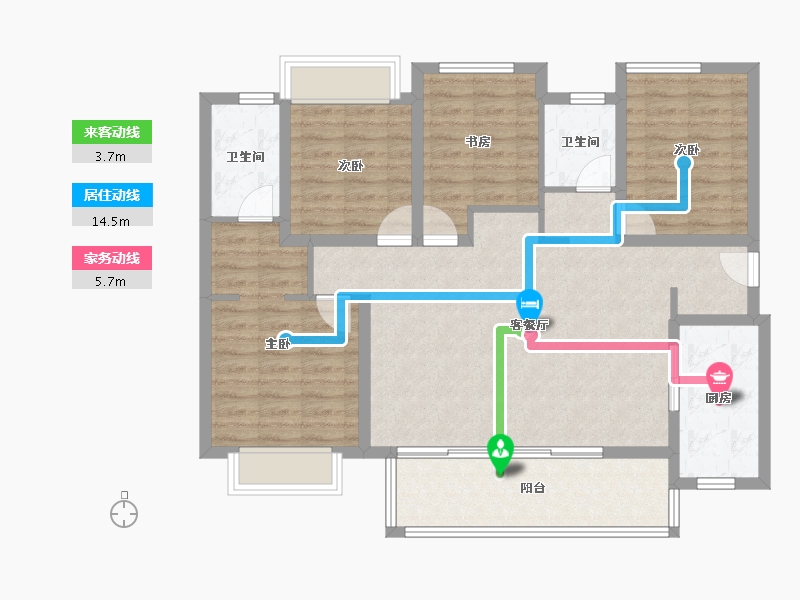 四川省-成都市-保利西汇智慧云城-104.81-户型库-动静线