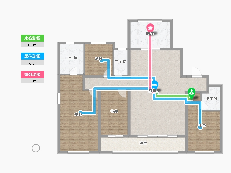 浙江省-杭州市-星潮映象府-150.90-户型库-动静线