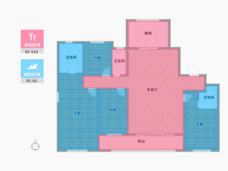 浙江省-杭州市-星潮映象府-150.90-户型库-动静分区