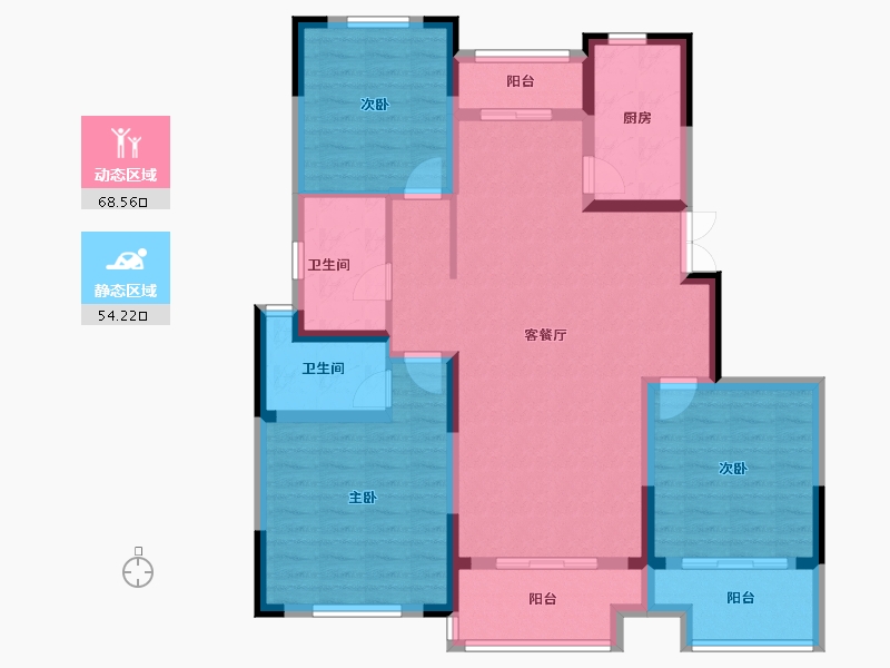 河南省-焦作市-东方今典境界-109.61-户型库-动静分区