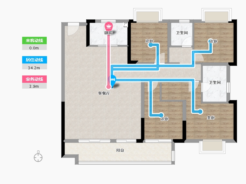 湖北省-武汉市-中铁阅湖郡-113.60-户型库-动静线