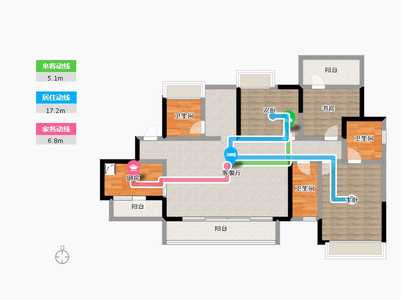 四川省-成都市-华侨城融创春风十里-113.74-户型库-动静线